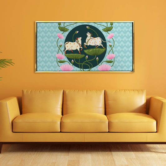 Traditional Indian Pichwai Canvas Wall Art Painting Home Decor