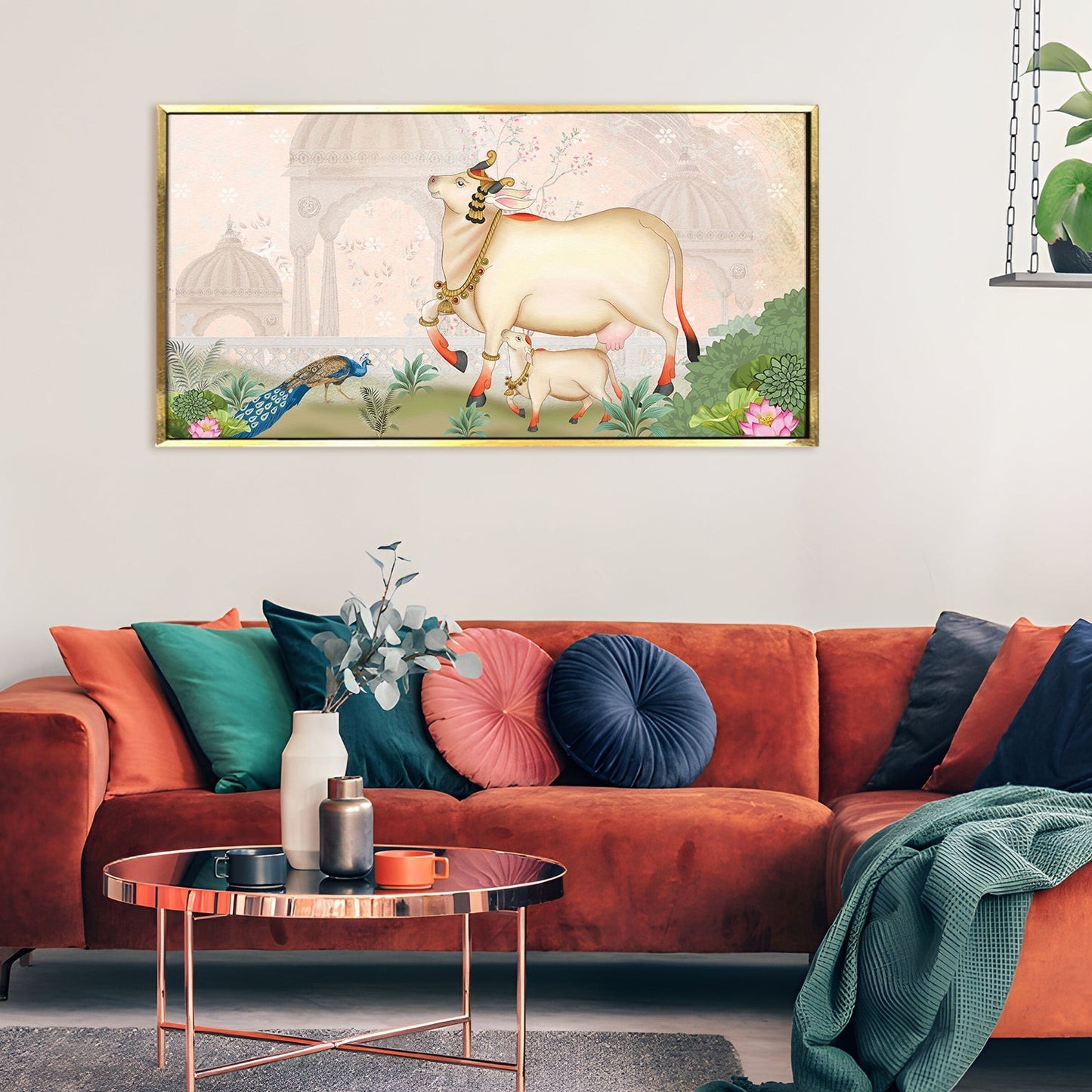 Traditional Indian Pichwai Canvas Wall Art Painting for Home Decor