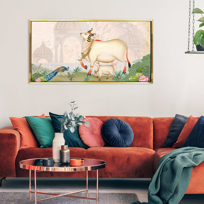 Traditional Indian Pichwai Canvas Wall Art Painting for Home Decor