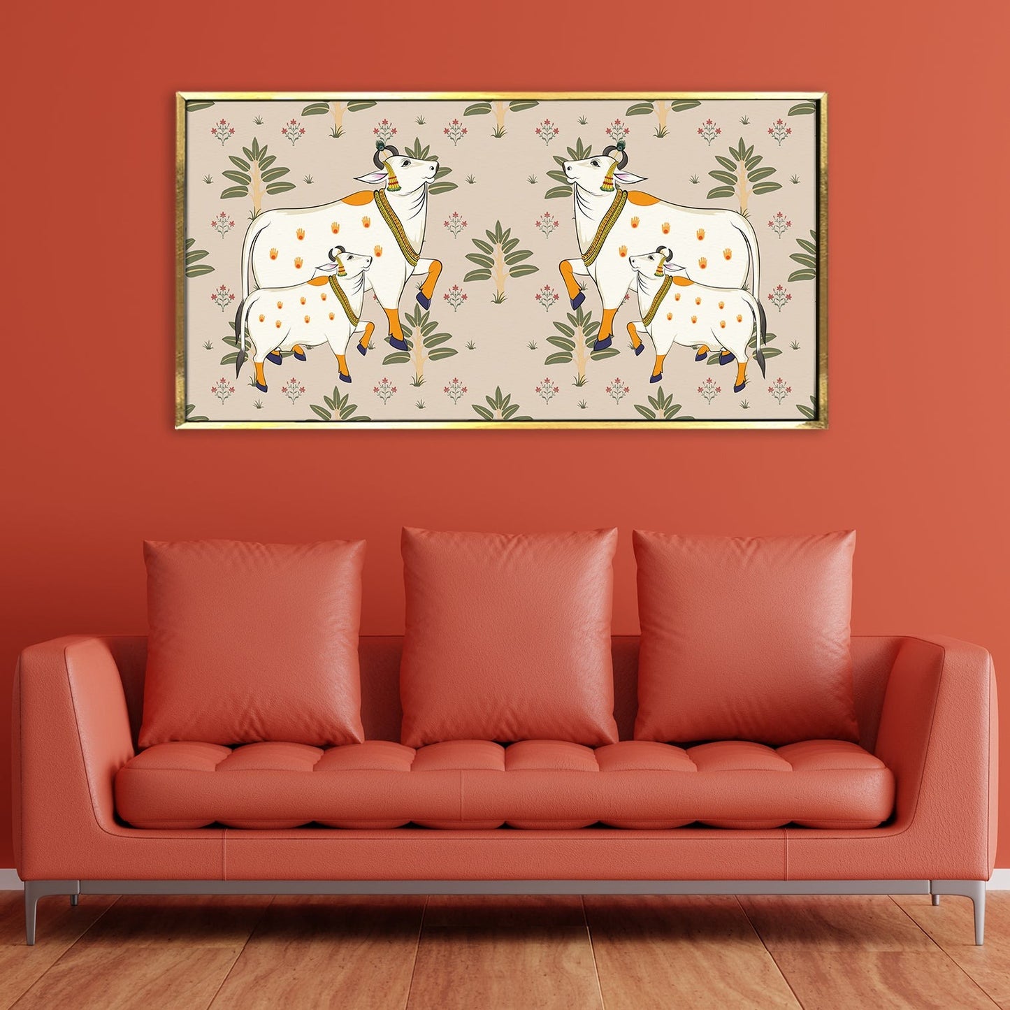 Traditional Indian Pichwai Canvas Wall Art Painting for Home Decor