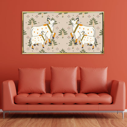 Traditional Indian Pichwai Canvas Wall Art Painting for Home Decor