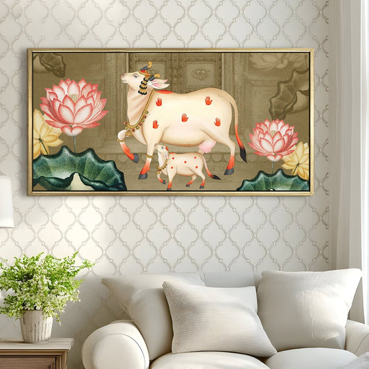 Traditional Indian Pichwai Wall Art Canvas Painting Home Decor