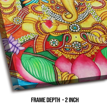 Kerala Mural Style Canvas Painting for Classic Ethnic Wall Décor