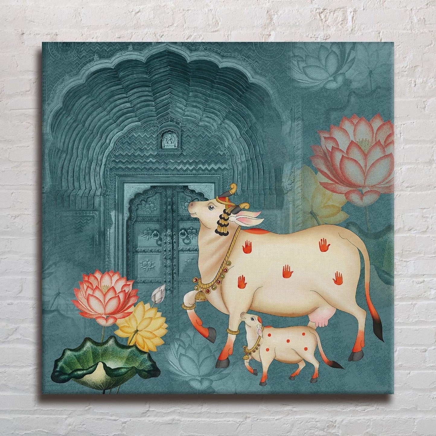 Traditional Indian Pichwai Canvas Wall Art Painting Home Decor