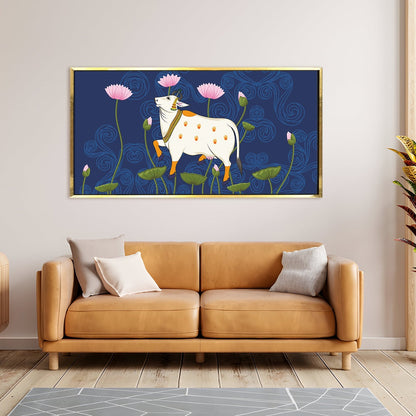 Traditional Indian Pichwai Canvas Wall Art Painting for Home Decor