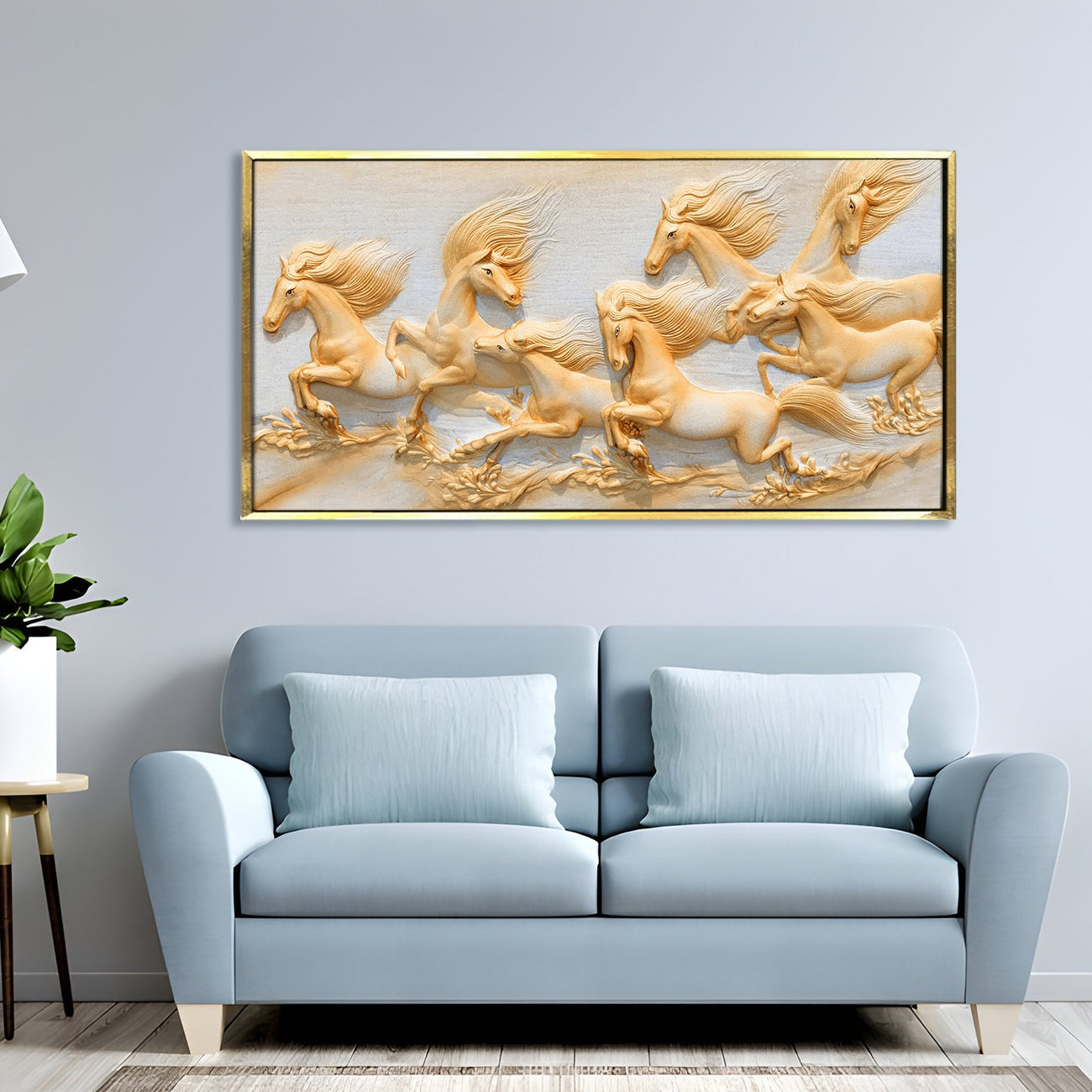 7 Running Horses Vastu Canvas Paintings