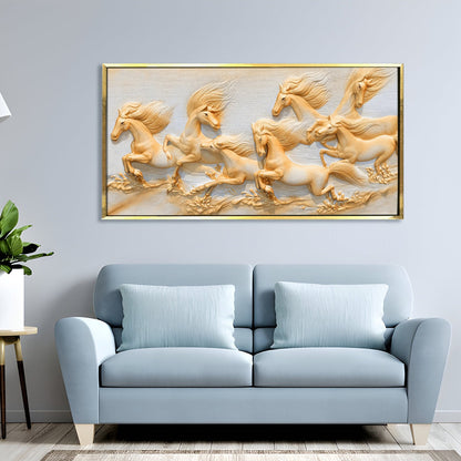 7 Running Horses Vastu Canvas Paintings