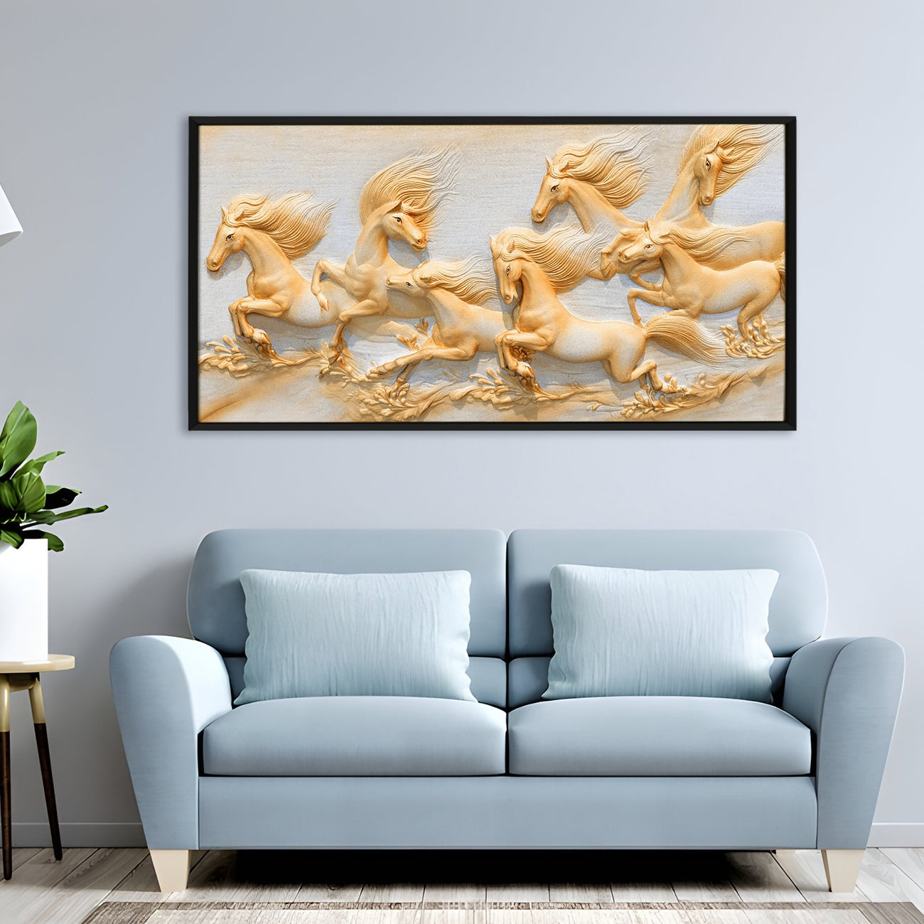 7 Running Horses Vastu Canvas Paintings