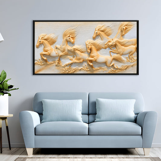 7 Running Horses Vastu Canvas Paintings