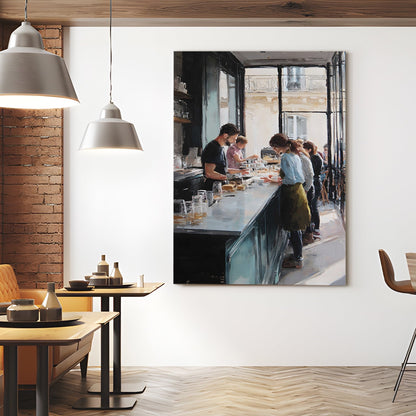 Modern Café Bar Wall Art – Contemporary Kitchen Canvas Decor
