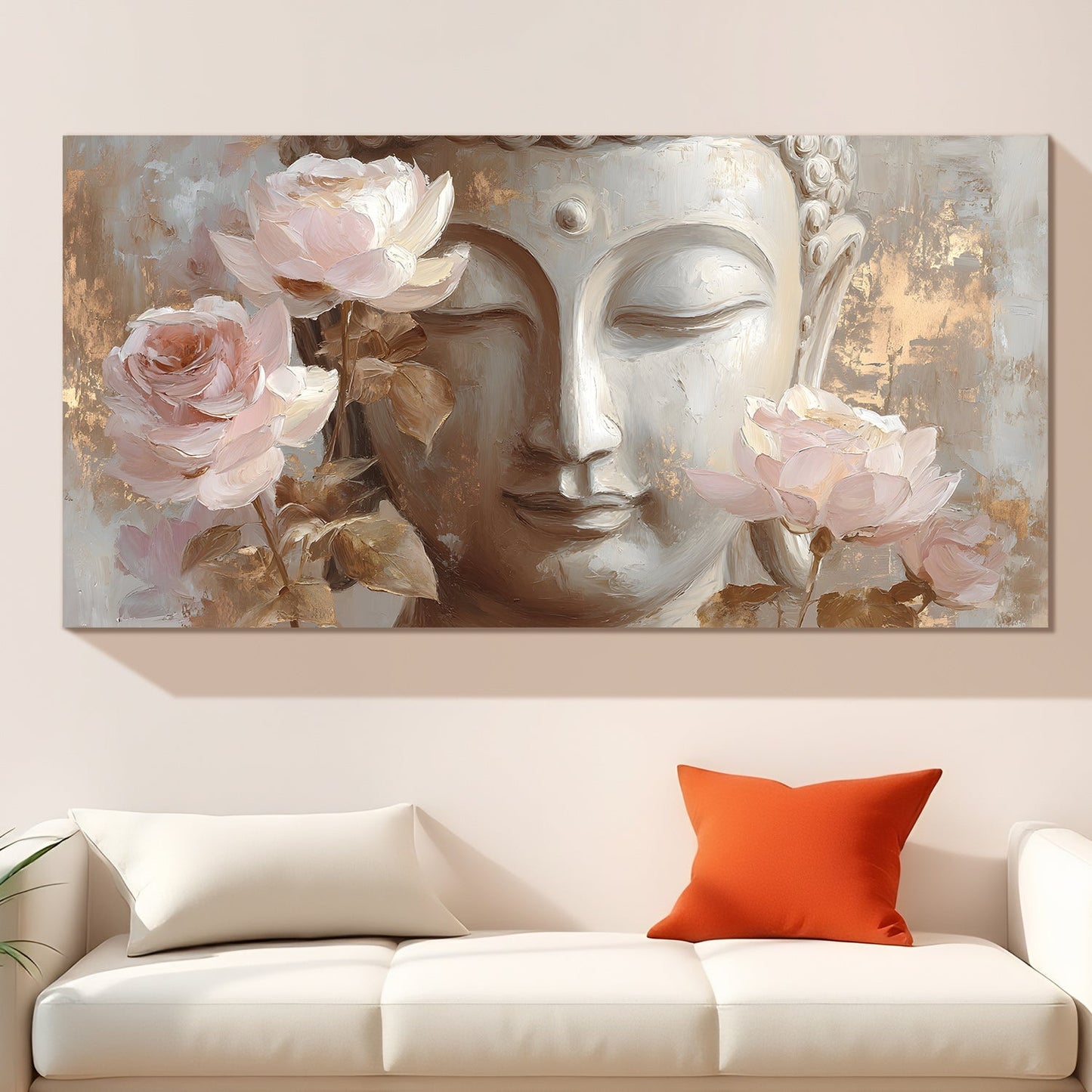 Designer Lord Buddha Canvas Painting for Serene Home Décor