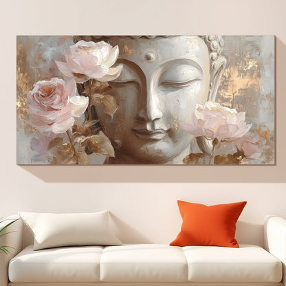 Designer Lord Buddha Canvas Painting for Serene Home Décor