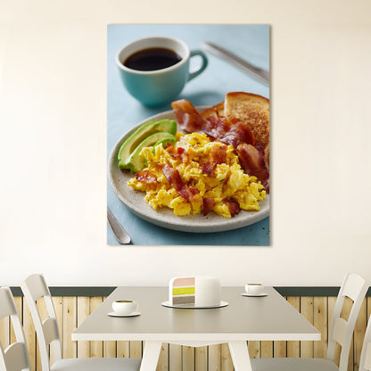 Classic American Breakfast Wall Art – Cozy Kitchen Diner Canvas