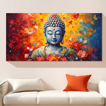 Premium Lord Buddha Canvas Painting for Peaceful Home Décor