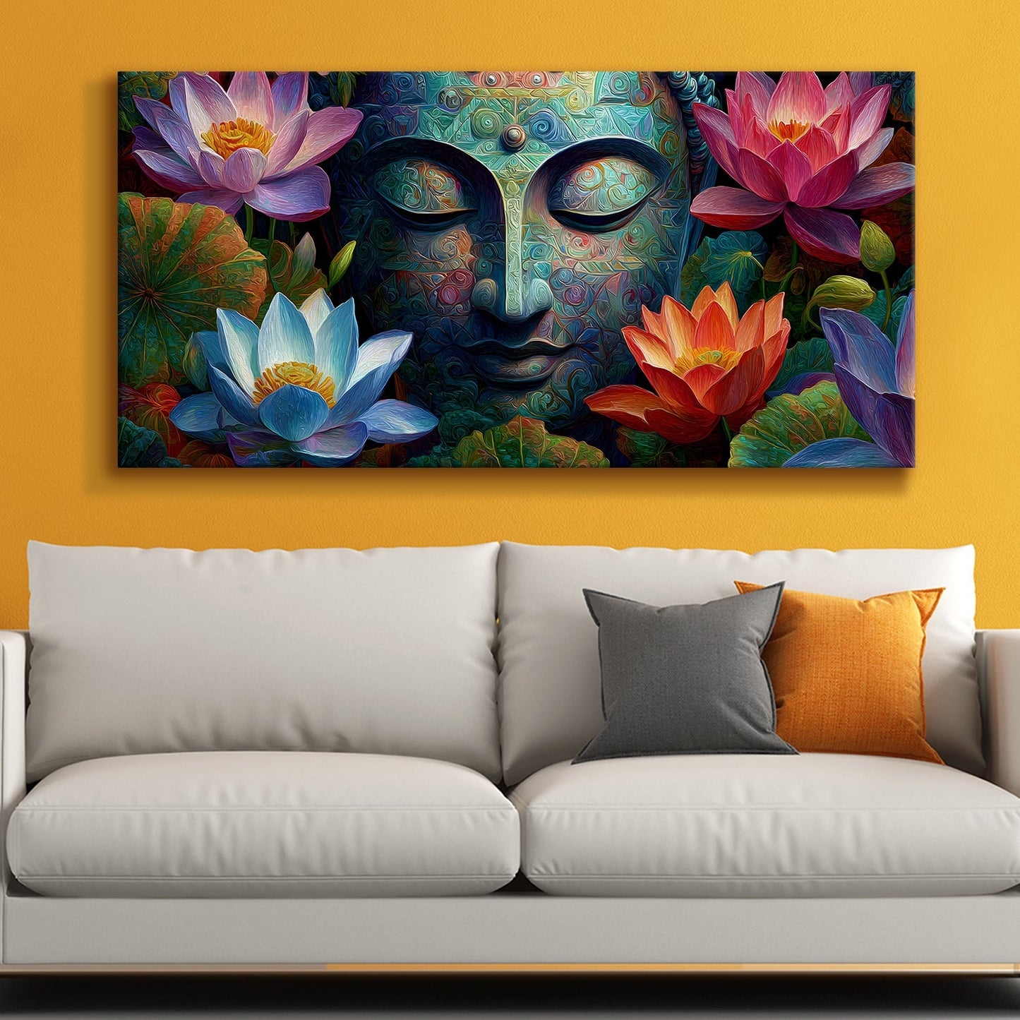 Serene Buddha Canvas Painting for Calm & Elegant Home Décor