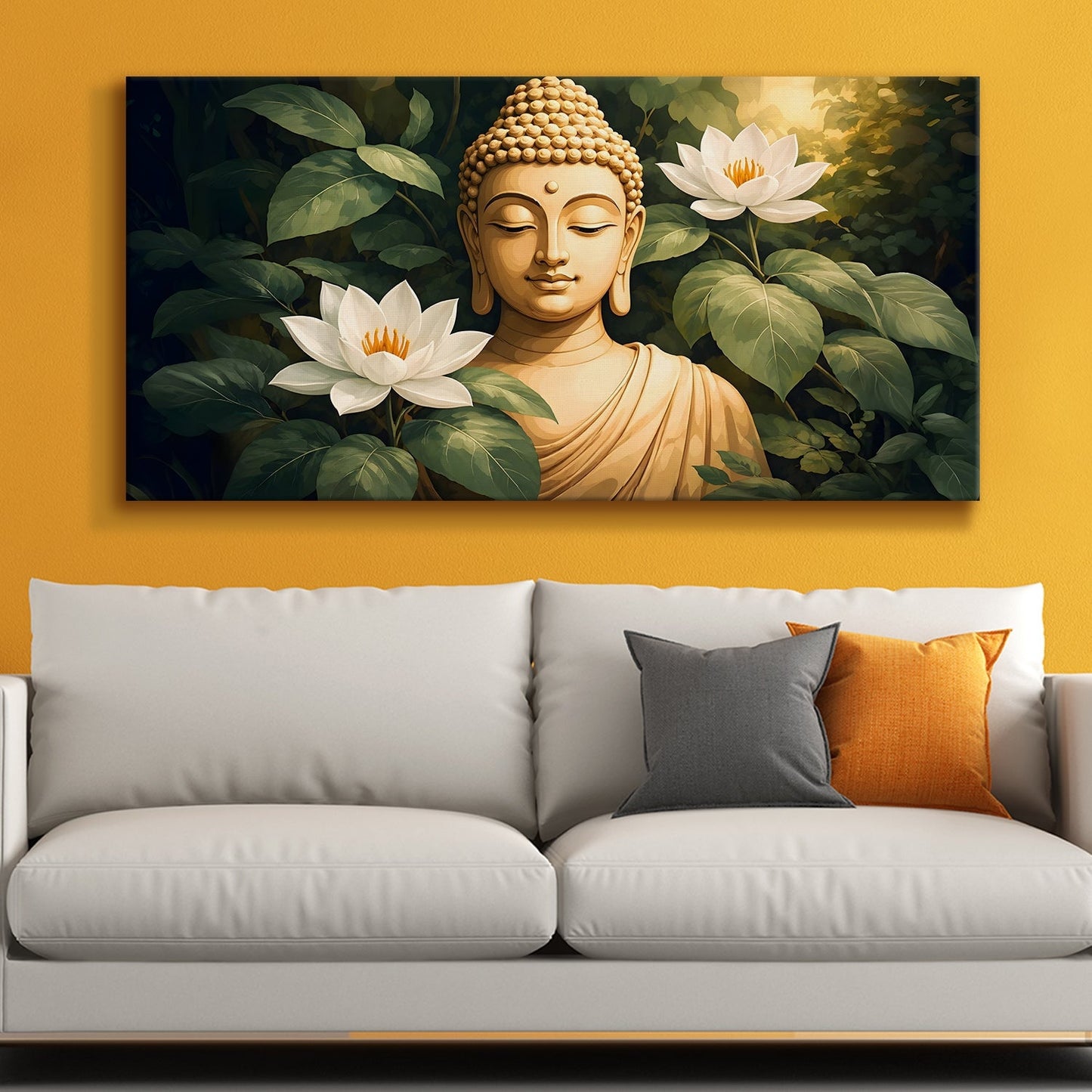 Premium Buddha Canvas Painting for Serene & Spiritual Home Décor