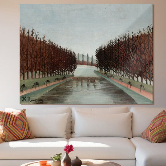 Avenue in the Park of Saint-Cloud Henri Rousseau Canvas Wall Art