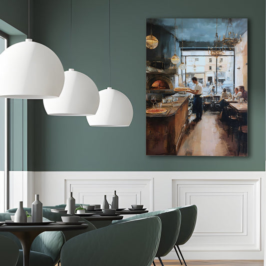 Italian Restaurant Rustic Dining Canvas Wall Art for Kitchen