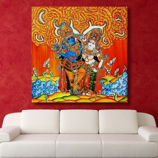 Traditional Kerala Mural Wall Art for Elegant Home Décor