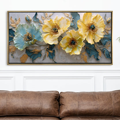 Opulent Floral Harmony Luxury Canvas Wall Art for Elegant Home Decor