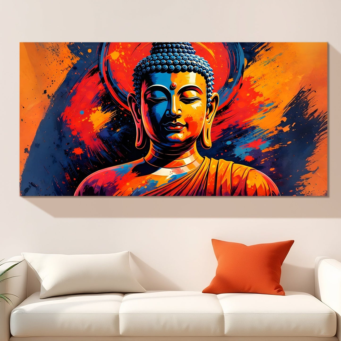 Divine Lord Buddha Canvas Painting for Calm Home Wall Décor