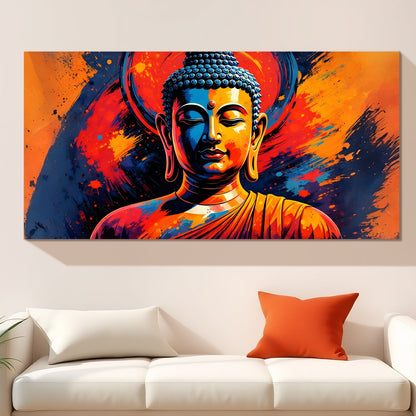 Divine Lord Buddha Canvas Painting for Calm Home Wall Décor