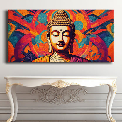 Graceful Lord Buddha Canvas Painting for Spiritual Home Décor