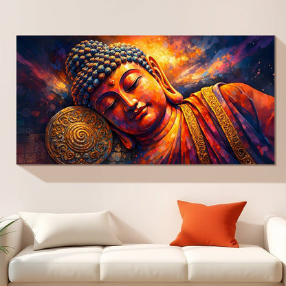 Peaceful Lord Buddha Canvas Painting for Elegant Home Décor