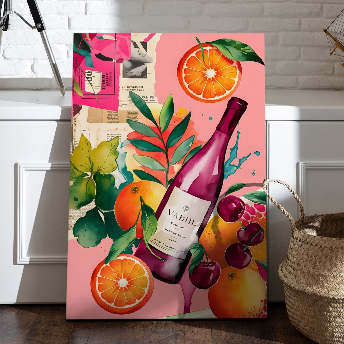 Vibrance & Vino Canvas Wall Art Painting for Modern Home Décor