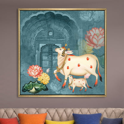Traditional Indian Pichwai Canvas Wall Art Painting Home Decor