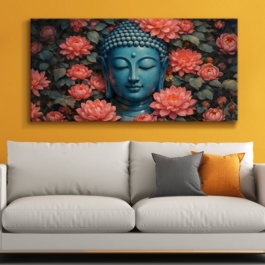 Artistic Lord Buddha Canvas Painting for Calm Home Wall Décor