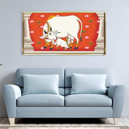Traditional Indian Pichwai Canvas Wall Art Painting for Home Decor