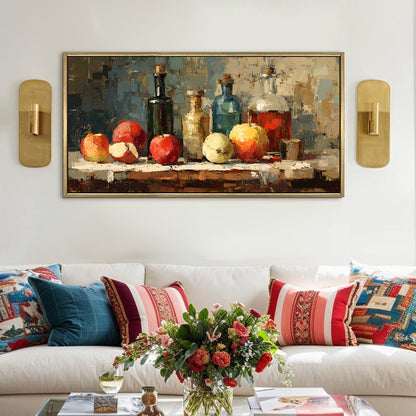 European Kitchen Wall Art – Elegant Café Dining Canvas Decor