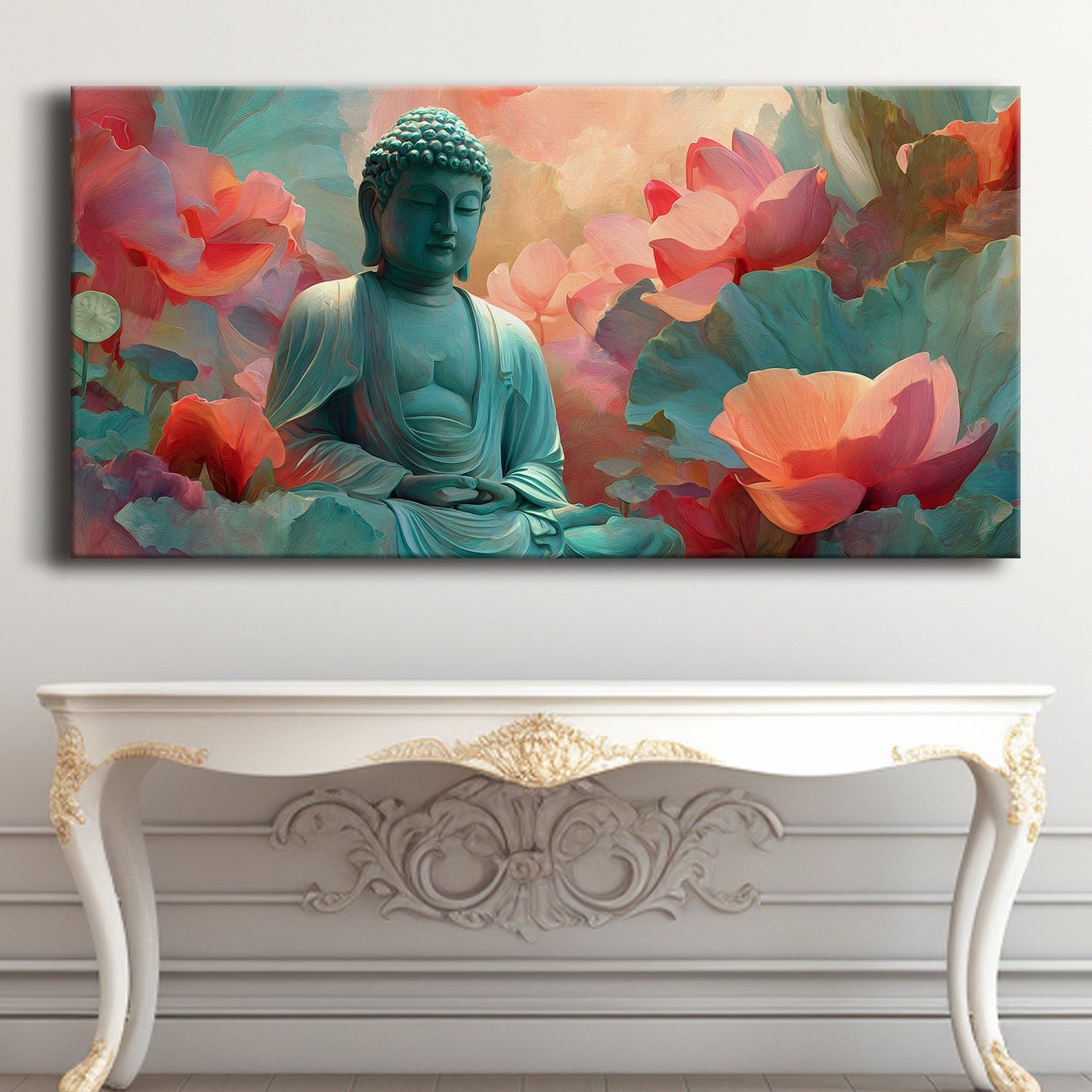 Artistic Lord Buddha Canvas Painting for Serene Home Décor