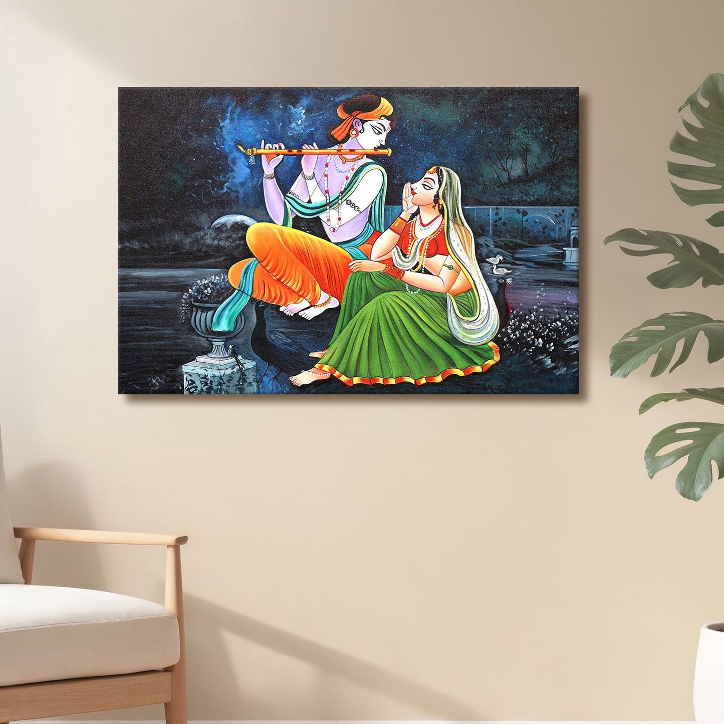 Radha Krishna Eternal Harmony Canvas Wall Art for Home Décor