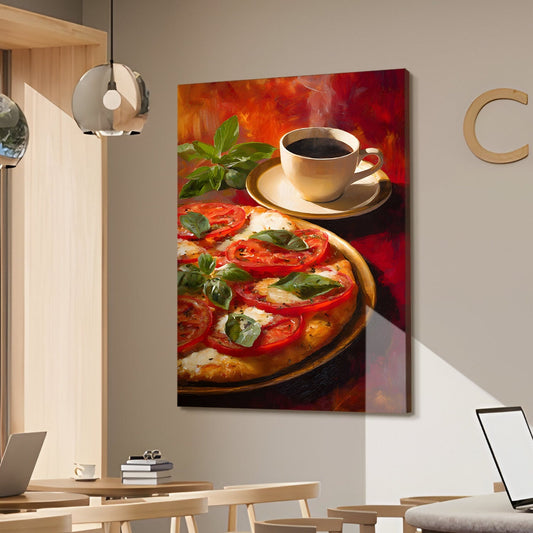Italian Pizza & Coffee Wall Art – Kitchen Café Restaurant Canvas