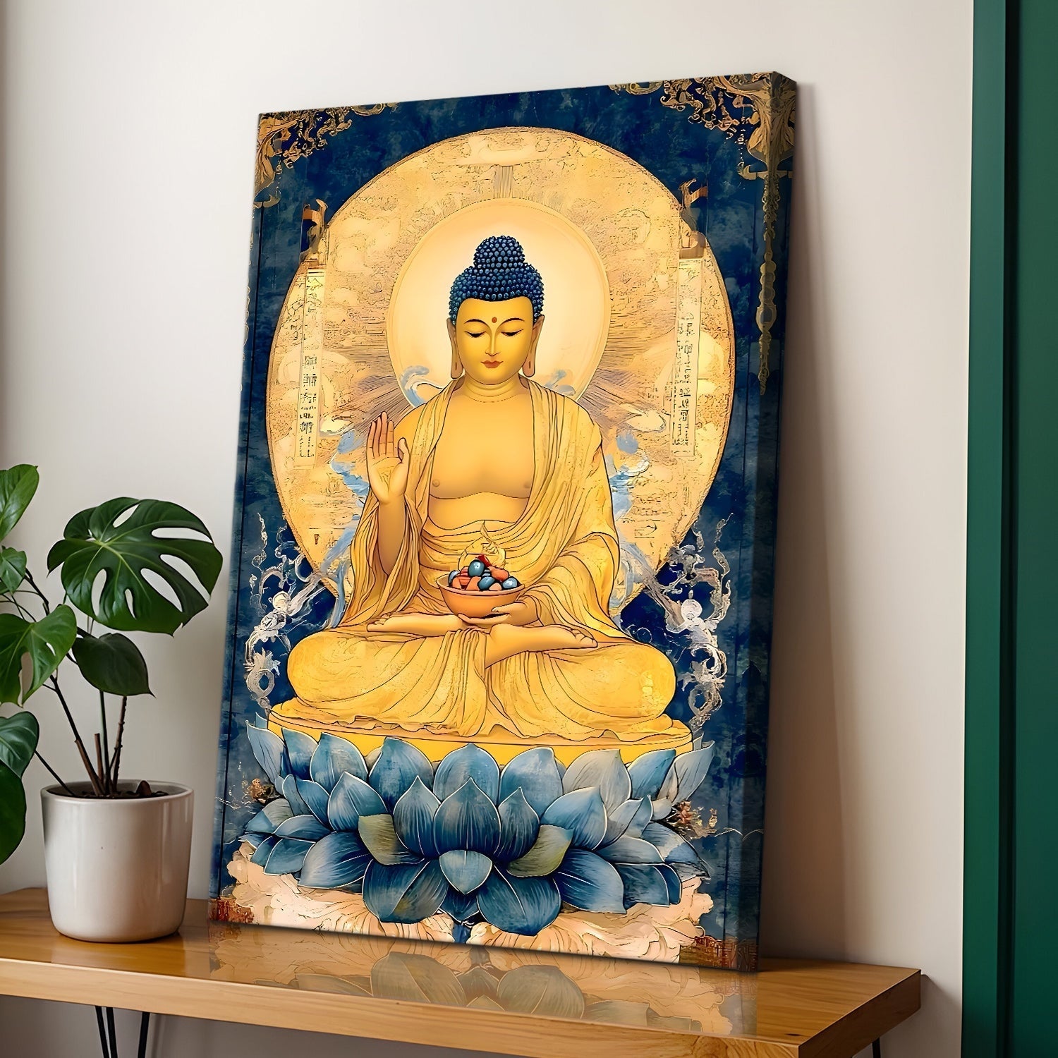 Calming Buddha Meditation Wall Art for Peaceful Home Decor