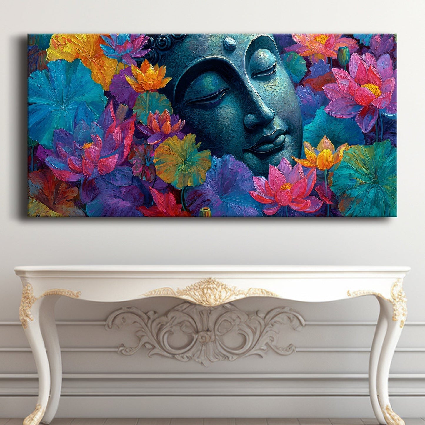 Elegant Buddha Canvas Painting for Peaceful Home Wall Décor
