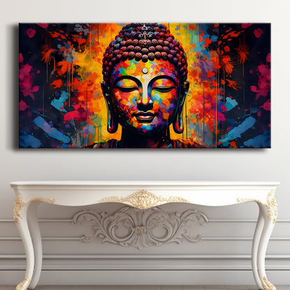 Lord Buddha Canvas Painting for Serene & Spiritual Home Décor