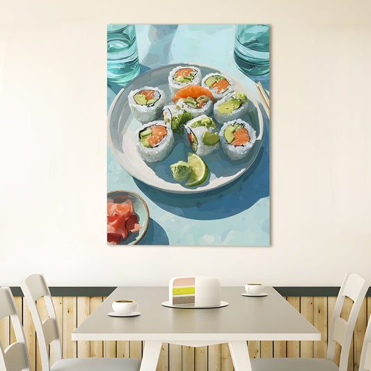 Food Painting Wall Art – Kitchen Restaurant Café Sushi Bar Canvas