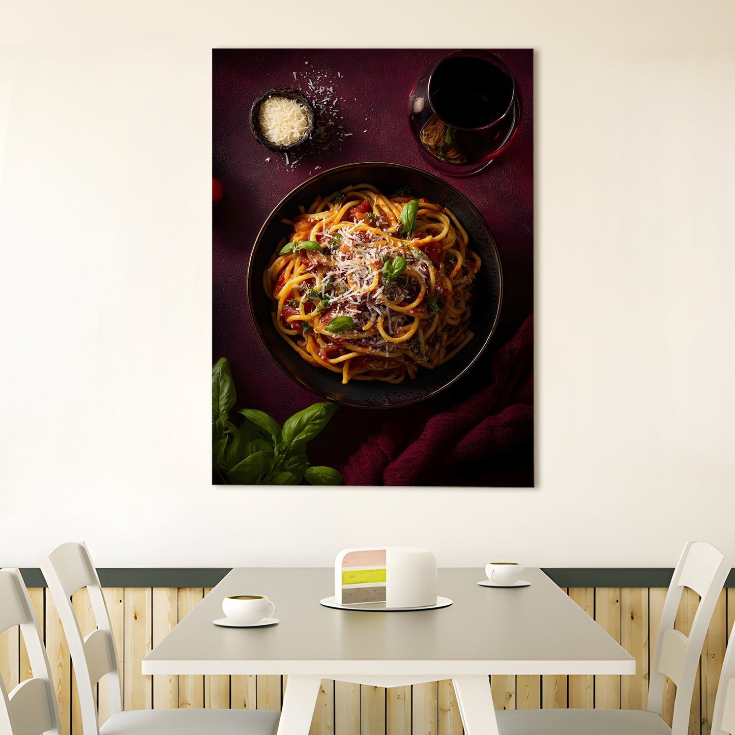 Italian Pasta Wall Art – Kitchen Café Restaurant Food Canvas