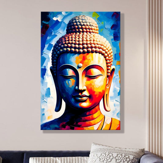 Calm Buddha Meditation Wall Art for Peaceful Home Décor
