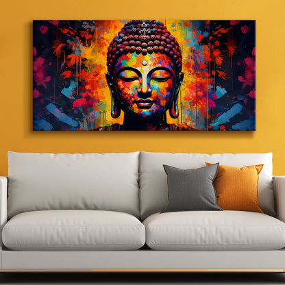 Lord Buddha Canvas Painting for Serene & Spiritual Home Décor