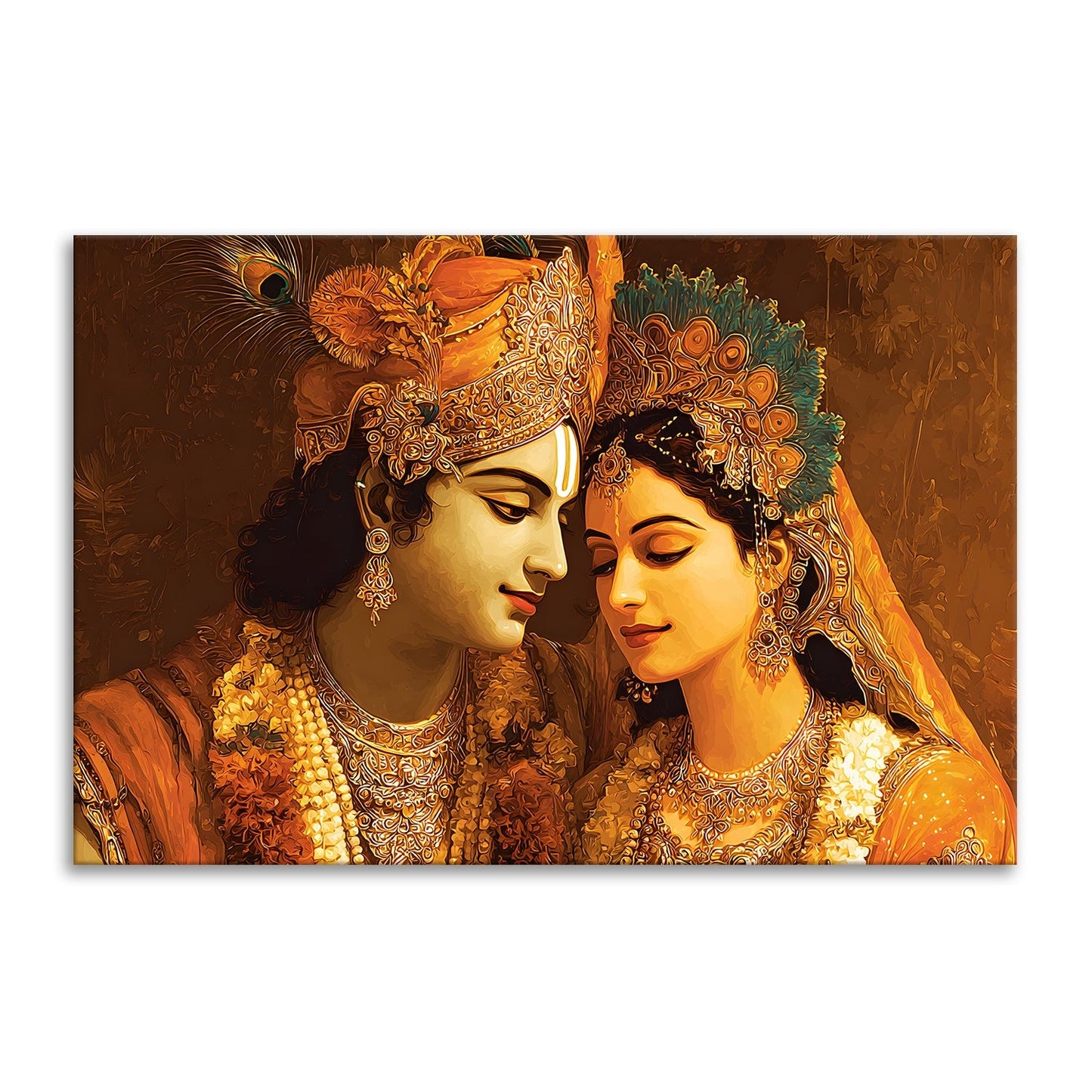 Radha Krishna Divine Love Canvas Wall Art for Home Décor