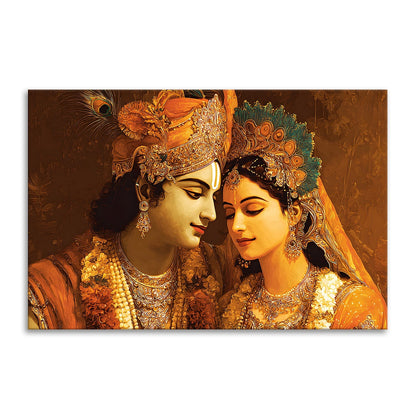 Radha Krishna Divine Love Canvas Wall Art for Home Décor