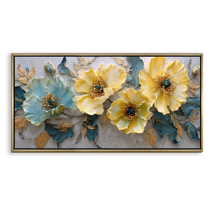 Opulent Floral Harmony Luxury Canvas Wall Art for Elegant Home Decor