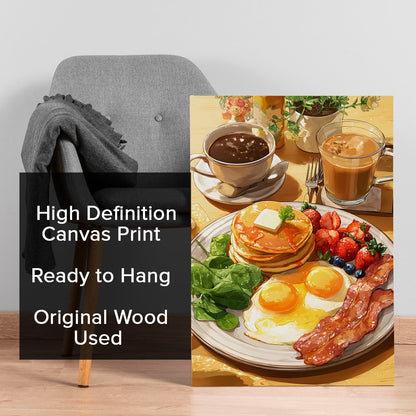 Cheerful Kitchen Café Wall Art – Bright & Stylish Canvas Decor