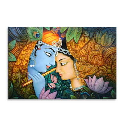 Radha Krishna Serene Harmony Canvas Wall Art for Home Décor