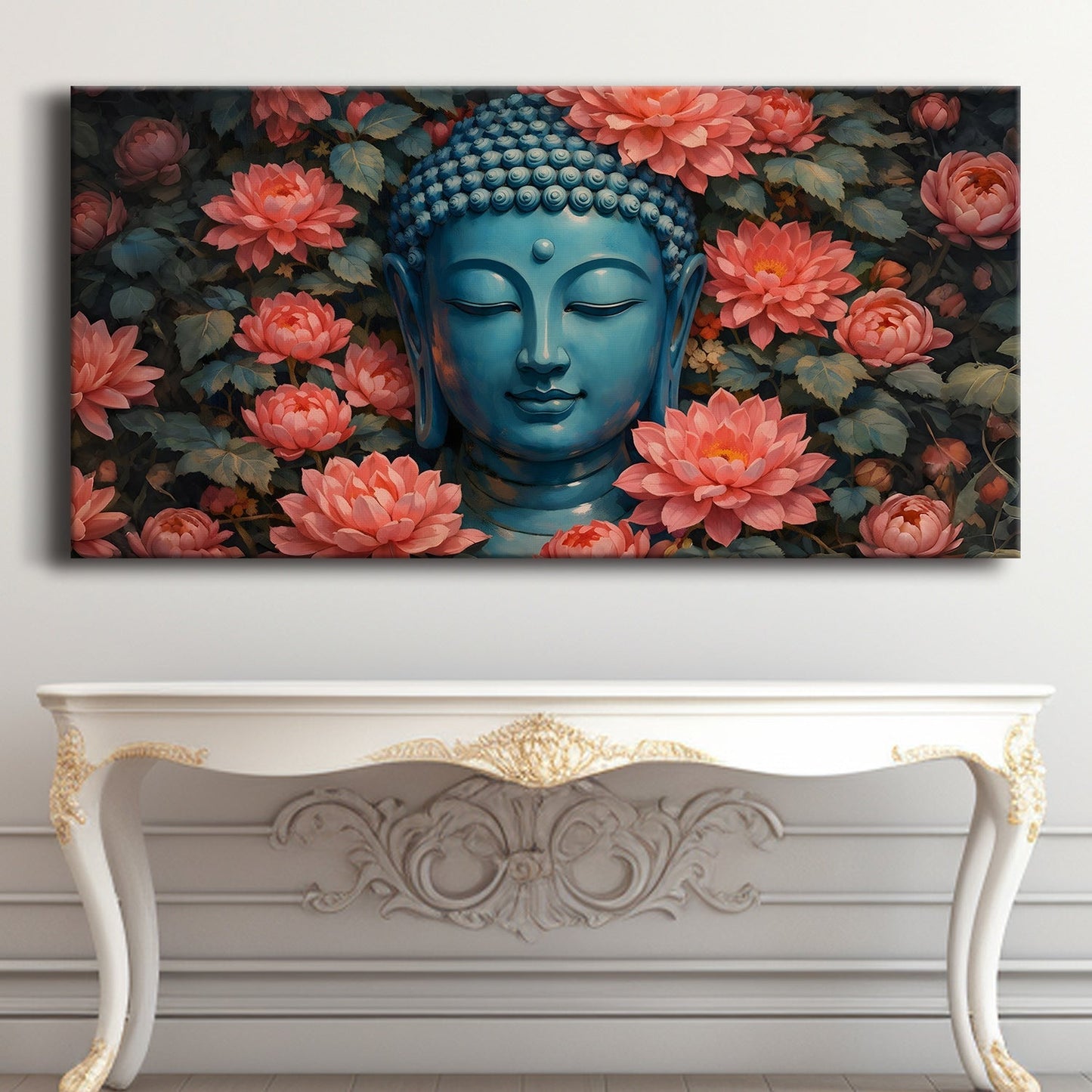 Artistic Lord Buddha Canvas Painting for Calm Home Wall Décor