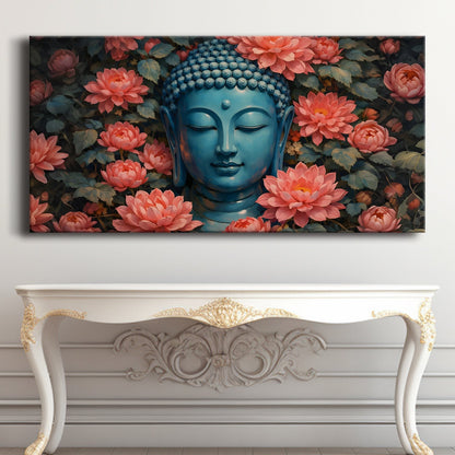 Artistic Lord Buddha Canvas Painting for Calm Home Wall Décor